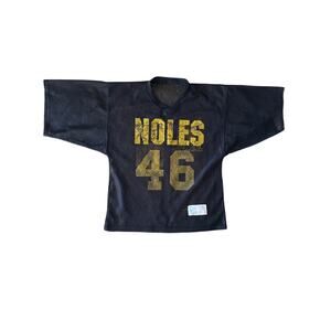 Vintage Clay Creek USA Made Youth S/M Noles #46 Black Football Practice Jersey